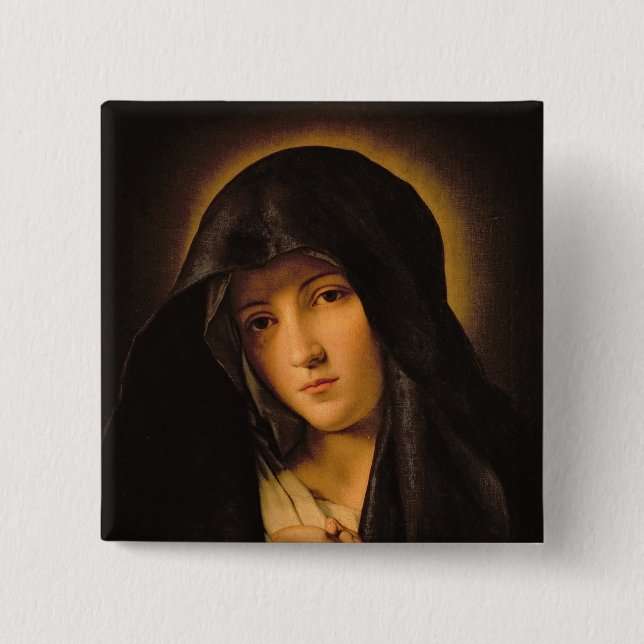 Badge Carré 5 Cm Madonna (Devant)