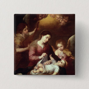 Badge Carré 5 Cm Madonna