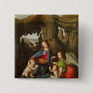 Badge Carré 5 Cm Madonna des roches