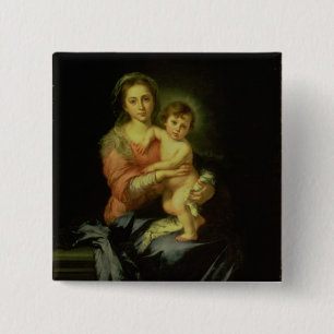 Badge Carré 5 Cm Madonna et enfant, après 1638