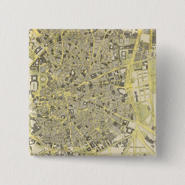 Badge Carré 5 Cm Madrid (Devant)