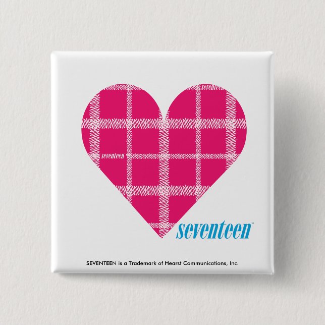 Badge Carré 5 Cm Magenta 2 de plaid (Devant)