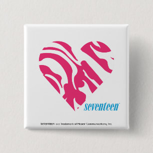 Badge Carré 5 Cm Magenta 2 de zèbre