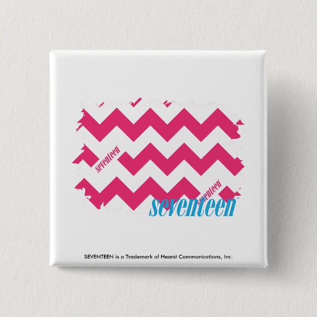 Badge Carré 5 Cm Magenta 4 de zigzag (Devant)