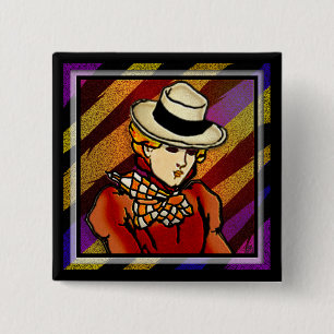Badge Carré 5 Cm Maggie (goupille)