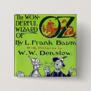 Badge Carré 5 Cm Magicien d'Oz