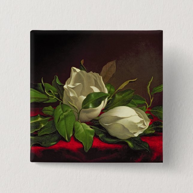 Badge Carré 5 Cm Magnolia (Devant)