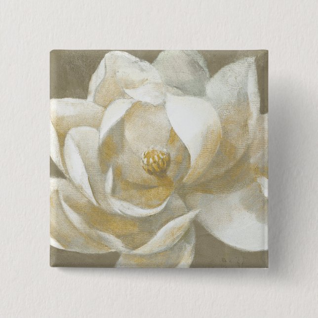 Badge Carré 5 Cm Magnolia majestueuse (Devant)