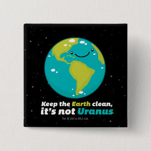 Badge Carré 5 Cm Maintenez la terre propre