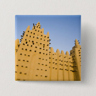 Badge Carré 5 Cm Mali, Djenne. Grande Mosquée
