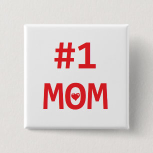 Badge Carré 5 Cm Maman #1