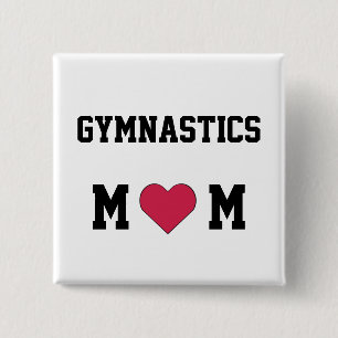 Badge Carré 5 Cm Maman de gymnastique