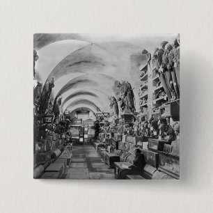 Badge Carré 5 Cm Mamans des catacombes de Palerme, Italie