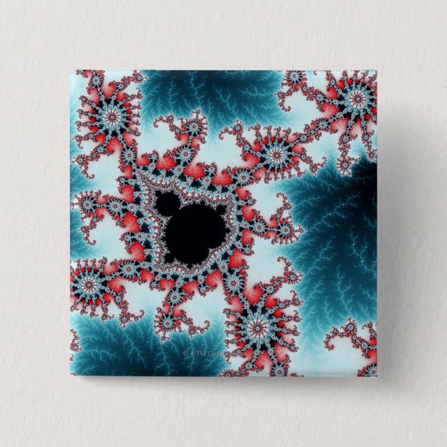 Badge Carré 5 Cm Mandelbrot 7 (Devant)