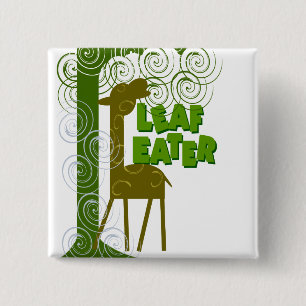 Badge Carré 5 Cm Mangeur de feuilles