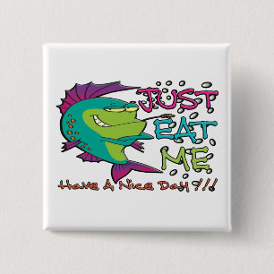 Badge Carré 5 Cm Mangez-juste moi