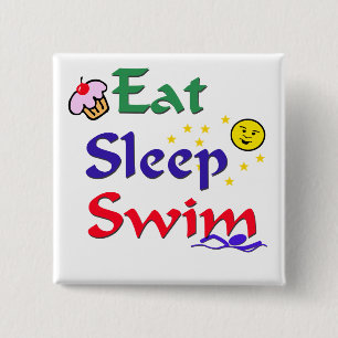 Badge Carré 5 Cm Mangez le bain de sommeil