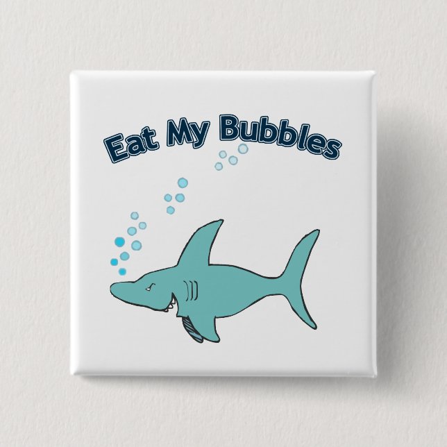 Badge Carré 5 Cm Mangez mes bulles (Devant)