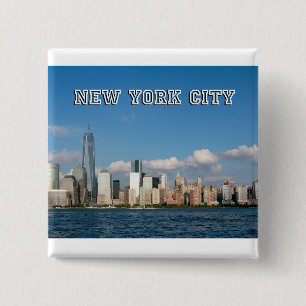 Badge Carré 5 Cm Manhattan Skyline