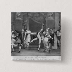 Badge Carré 5 Cm Manie de danse, 1809