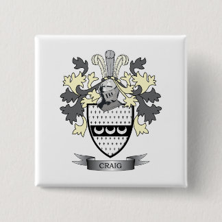 Badge Carré 5 Cm Manteau de crête de famille de Craig des bras