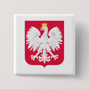 Badge Carré 5 Cm Manteau de la Pologne des bras