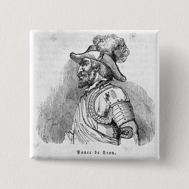 Badge Carré 5 Cm Maquereau De Léon de Juan (Devant)