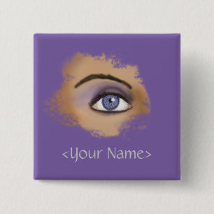 Badge Carré 5 Cm Maquillage oculaire pourpre