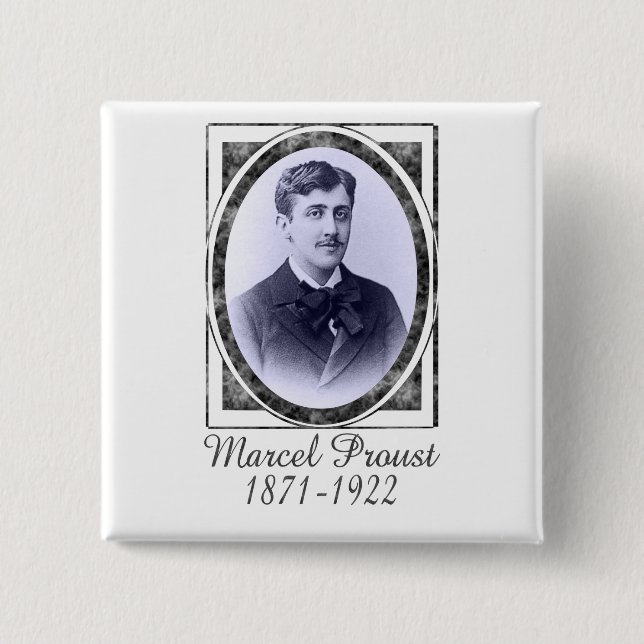 Badge Carré 5 Cm Marcel Proust (Devant)