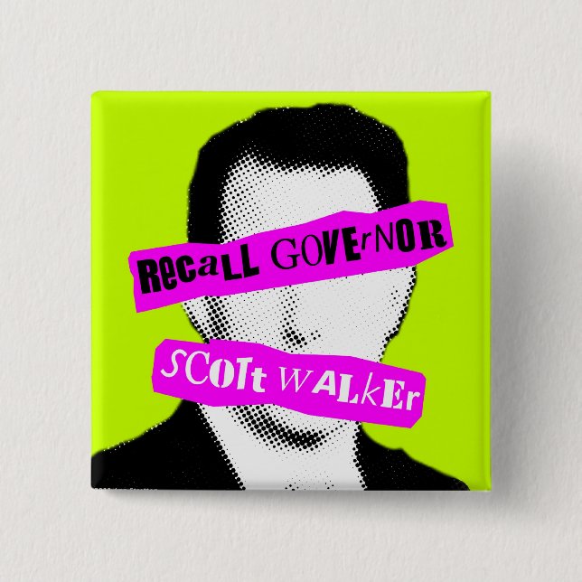 Badge Carré 5 Cm Marcheur de Scott du Gouverneur de rappel (Devant)