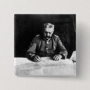 Badge Carré 5 Cm Maréchal Paul von Hindenburg, 1914