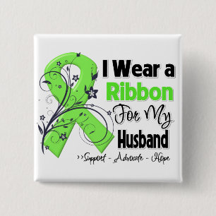 Badge Carré 5 Cm Mari - Ruban de lymphome