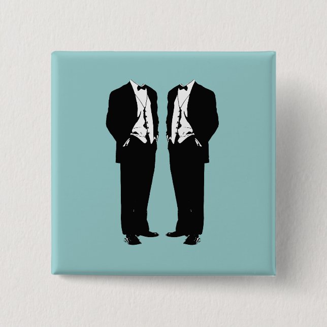 Badge Carré 5 Cm Mariage homosexuel (Devant)