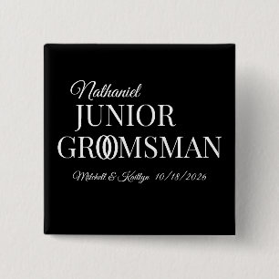 Badge Carré 5 Cm Mariage Junior Groomsman
