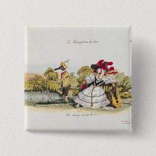 Badge Carré 5 Cm Mariage par le livre