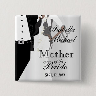 Badge Carré 5 Cm Mariages et membres de la famille