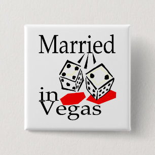 Badge Carré 5 Cm Marié à Vegas (matrices)