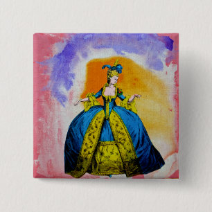 Badge Carré 5 Cm Marie Antoinette par Michael Moffa