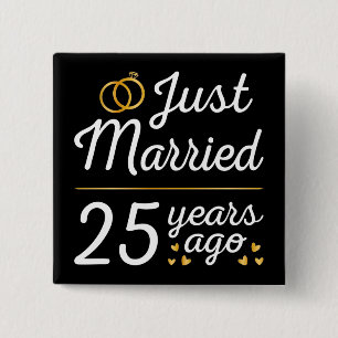 Badge Carré 5 Cm Marié Il Y A 25 Ans