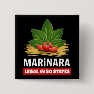 Badge Carré 5 Cm Marinara Relax C'est légal Basil Tomates Spaghetti
