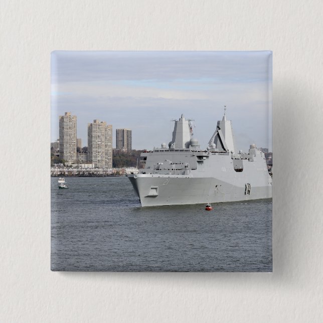 Badge Carré 5 Cm Marines et navigateurs gèrent les rails (Devant)