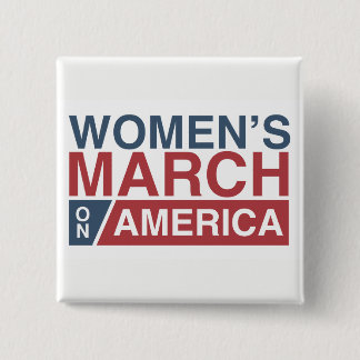 Badge Carré 5 Cm Mars des femmes sur l'Amérique