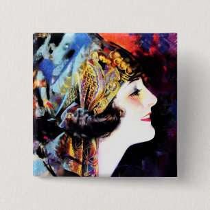 Badge Carré 5 Cm Martha Mansfield