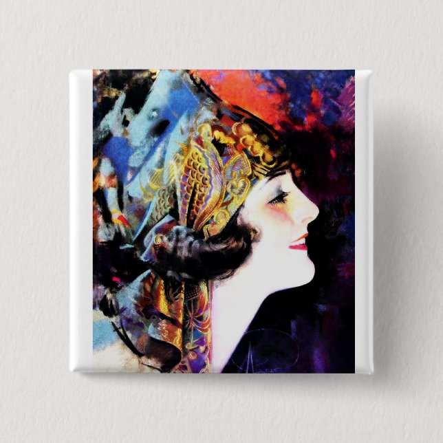 Badge Carré 5 Cm Martha Mansfield (Devant)