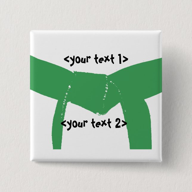 Badge Carré 5 Cm Martial Arts Green Belt (Devant)