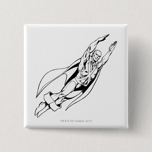 Badge Carré 5 Cm Martian Manhunter 4 soeurs (Devant)