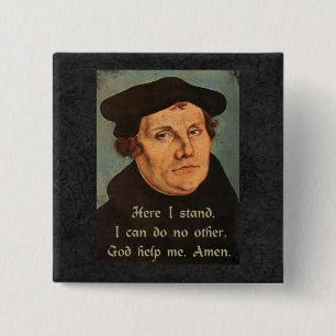 Badge Carré 5 Cm Martin Luther Ici Je Cite