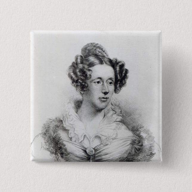 Badge Carré 5 Cm Mary Fairfax Greig Somerville (Devant)