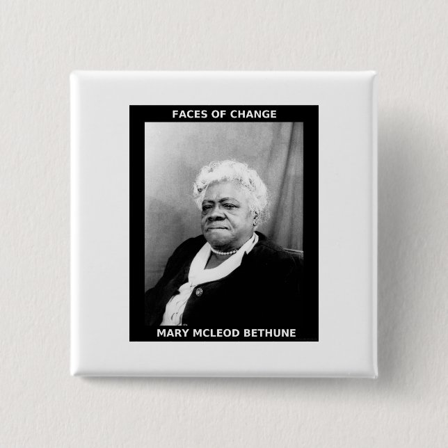 Badge Carré 5 Cm Mary McLeod Bethune (Devant)