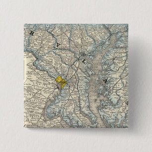 Badge Carré 5 Cm Maryland, DC et Delaware